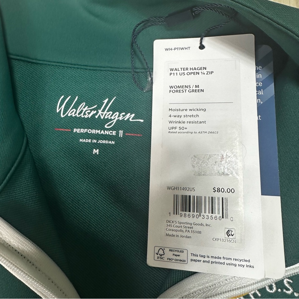 Walter Hagen Womens‎ 125th US Open Oakmont Pullover Top Green Size M (MSRP $80) - Picture 10 of 11